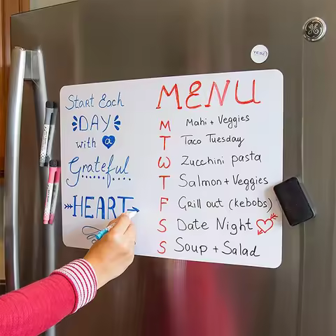 Dry Erase Board Refrigerator Magnet A3 A4 A5 WhiteBoard Magnetic Marker Sheet Kitchen Erasable Flexi