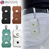 MYROE Golf Ball Storage Pouch, PU Leather Small Golf Ball Bag, Sports Accessory With Metal Buckle Golf Protective Bag Men Women