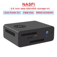 Geekworm Naspi 2.5 Inch Sata Hdd/ssd Nas Case Storage Kit For Raspberry Pi 4 (support Max. 9.8mm Thi
