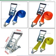 (Super Sales) 2.5cm, 3.5cm, 5cm 3T white and silver tank lashing straps. Orange-Blue-Black. 1T,2T,3T