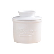 MINOA Sealed Round Butter Box Large Capacity with Lid Butter Bell Crock Simple Keep Fresh Ceramic Bu