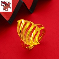 gold 916 ring Patterned ring open adjustable women's Korean version fashion temperament wedding jewelry