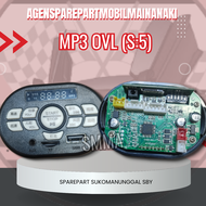 Mp3 USB Musik Oval New Hitam Kecil Socket 5 Mobil Motor Mainan Aki