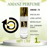AMANZ LONG LASTING PERFUME MEN (AMANZ 70) LIST 1 [35ML] FOR HIM FRAGRANCE EAU DE PARFUM WANGI TAHAN 