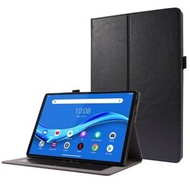 全城熱賣 - 適用於Lenovo Tab M10 10.1 PU皮材質二折支架平板防摔保護套 帶卡槽/支架（黑色）