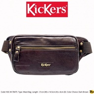 KICKERS Brand Men’s Genuine Leather Waist Bag ( 1KIC-W-78475 )