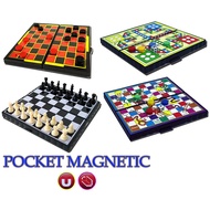 Chess/ Draughts/Snake/Aeroplane - Mini Pocket Magnetic Game Set/Permainan Mini Magnet - Catur/Dam/Da