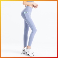 5 color lululemon Yoga Pants leggings slim with hip lift pocket pants CK005
