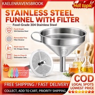 stainless funnel with strainer Canning funnel for change oil funnel for bottle11/13/15CM