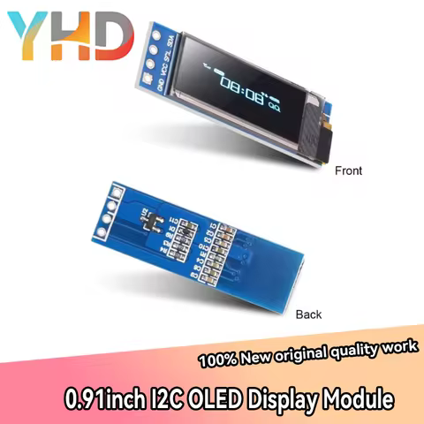 0.91inch I2C OLED Display Module I2C SSD1306 OLED Display Module White / BLUE I2C OLED Screen Driver