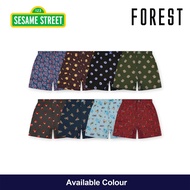 Forest Boxer Lekaki (2pcs) | Forest X Sesame Street Mens Cotton Boxer Assorted Colours - SUD1001X