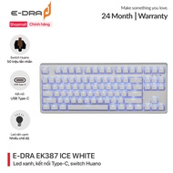 Gaming keyboard, wired mechanical gaming keyboard E-Dra EK387 Ice white Blue / Brown / Red Switch - 