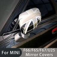 Car Rear View Mirror Covers Decoration Stickers For MINI U25 F65 F66 F67 Auto Accessories