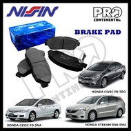 NISSIN HONDA STREAM RN6 SMA CIVIC FB TRO FD SNA FRONT BRAKE PAD
