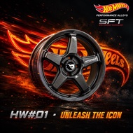 HOTWHEELS Wheel RimHW-01 | 16 inch 7.0JJ 4x100 ET 40 | RACING GRAHITE | MYVI , BEZZA , ALZA , CITY ,