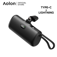 Aolon พาวเวอร์แบงค์ JS42/JS17 mini Power bank 5000mah แบตสำรองไร้สาย ชาร์จเร็ว แบตเตอรี่ภายนอก แบบพกพา ชาร์จเร็ว สําหรับ for iPhone HUAWEI Xiaomi