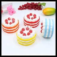 Squishy Strawberry Birthday Cake Jumbo Squishy Toys - Yellow