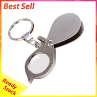 Portable 15X Folding Key Ring Magnifier Key Chain Magnifying Glass Loupe