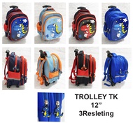 Onlan PROMO TERMURAH BERKUALITAS  Trolley DORONG PREMIUM TAS Anak Sekolah TK / PAUD / SD Laki Laki G