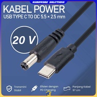USB Type C to DC Power Cable 5.5x2.5mm CCTV Router Charger 97cm - PA12M