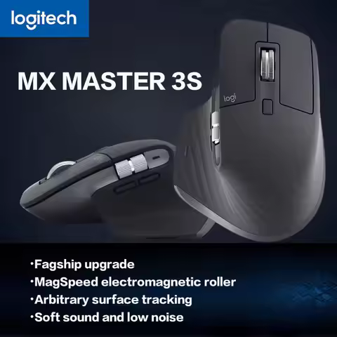 Logitech MX Master 3S Wireless Bluetooth Mouse Business Office Softtone Mouse Ergonomic Business Off