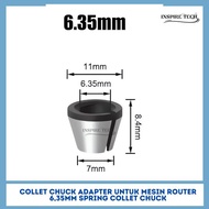 MESIN Collet Chuck Adapter For 6.35mm Spring Collet Chuck Router Machine