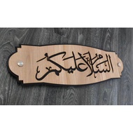JAWI SALAM DI PINTU DOOR SIGN 3D ASSALAMUALAIKUM JAWI PLYWOOD