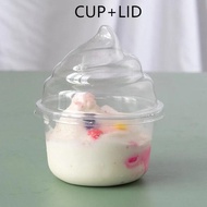 HOT! 50pcs 150ml 200ml ice cream cup transparent party packaging pudd