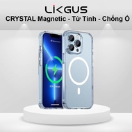 Ốp Trong từ tính Iphone LIKGUS CRYSTAL Magnetic sạc không dây Clear Case cho các dòng iPhone