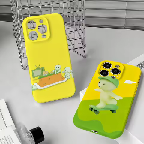 Cute Cartoon S-smiski Phone Case For IPhone 17 16 15 14 13 12 11 Plus Pro Max Mini Precise Hole Matc