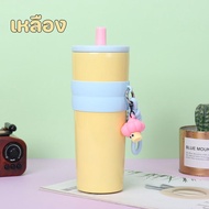 ฟางถ้วยเก็บความร้อน 710MLจุขนาดใหญ่ 316 สแตนเลส พร้อมหลอด Americano Cup แก้วกาแฟ ถ้วยน้ำความ