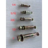 Dyna bolt/Expansion Bolt 1/4", 5/16", 3/8",1/2”,1 per price