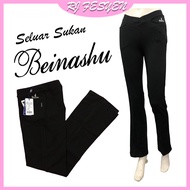 [Size XL-10XL] BEINASHU Women Sport Pants Black / Seluar Sukan BEINASHU Hitam Perempuan / Girl Track