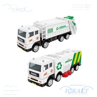 CRAFT Garbage Truck Toy, Plastic Model Toy Car Recycling Sanitation Vehicle, Interactive Inertia Pow