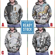 Zipper Hoodie CR7 Cristiano Ronaldo Hoodie Fullprint Polyester Jersey Material | Size S M L XL XXL 3