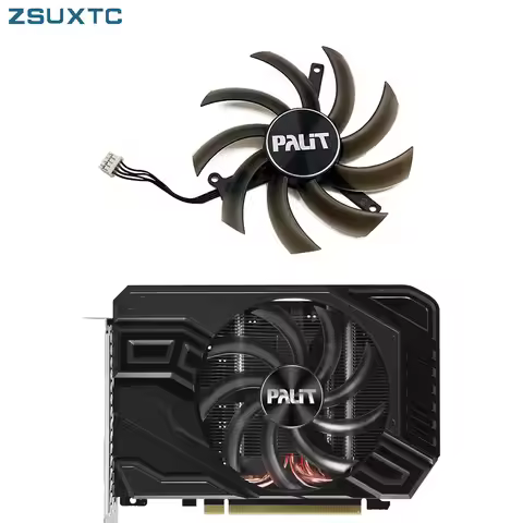 Original TH1012S2H-PAA01 GTX 1660 StormX OC GPU Fan,For PALIT GTX 1660 Ti、1660 SUPER、1660、1650 Storm