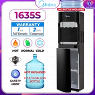 MIDEA Bottle Type FloorStanding Water Dispenser Hot Warm Cold Model: 1635S - Compressor Cooling (NO 