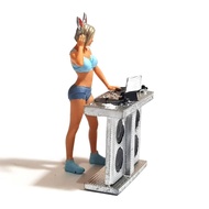 Miniature toy Figure DJ Candy and DJ table scale 1-64 diorama