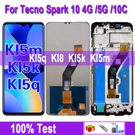 6.6" Original LCD For Tecno Spark 10 5G KI8 LCD Display Touch Digitizer Spark 10 KI5q LCD Screen Spa