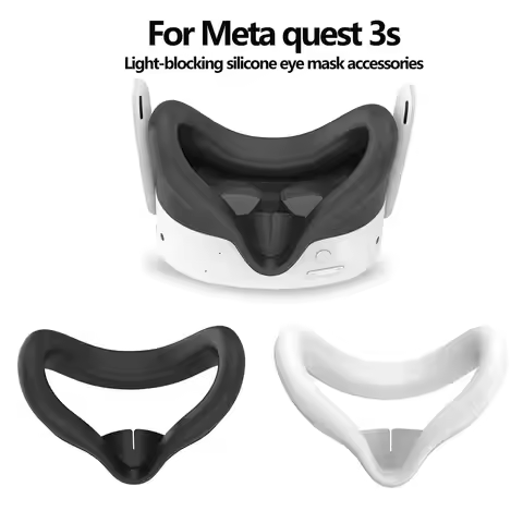 New For VR Silicone Face Cover For Meta 3S Light Leakage-proof Replacement Sweat-proof Face Mask for
