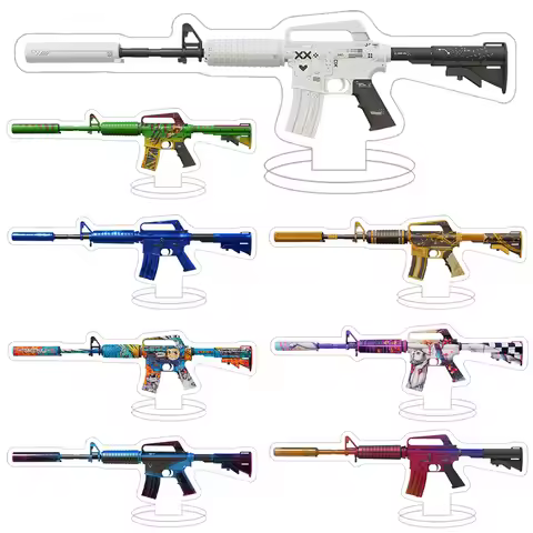 CS2 GO new weap M4A1-S Printstream Skins Fade Hot Rod Blue Phosphor Vaporwave acrylic stand desk orn