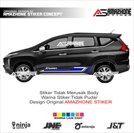 Stiker mobil xpander stiker cutting variasi body samping mobil xpander cross all new