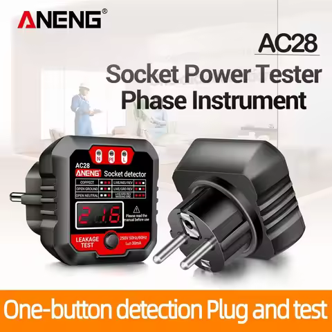 ANENG Digital Socket Power Tester Circuit Breaker Finder 250V 50Hz/60Hz Socket Polarity Detector Vol