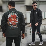 Mikoshi Premium Windbreaker Men's Coach Jacket Indigo DistroOriginal