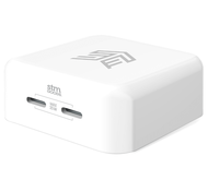 STM - 35W Dual Port (USB-C &amp; USB-C) Power Adapter (US plug) - white [iStudio by UFicon]