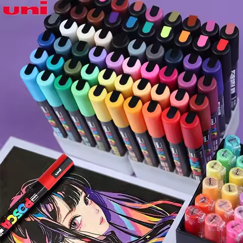 1pcs UNI Posca Paint Marker Pens PC-5M Medium Tip 1.8mm-2.5mm 17 Colors for School Office Art Marker