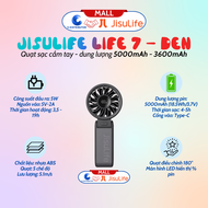 Quạt Sạc Cầm Tay Gấp Gọn JisuLife Life 7 - Dung Lượng 3600 - 5000mAh - Hàng Chính Hãng
