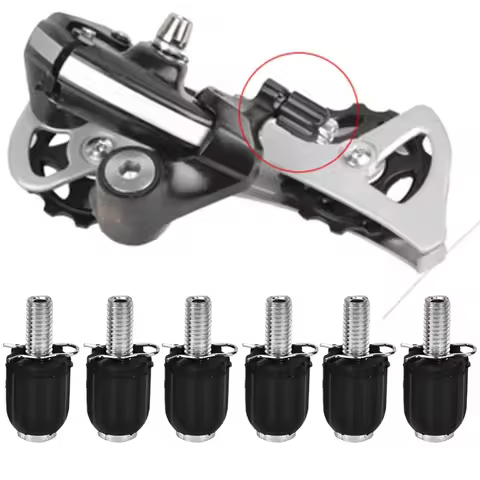 6 pcs Steel M5 Bike Transmission Screw Adjustable Downtube Thumb Shifter Parts Index Adjusting Disc 