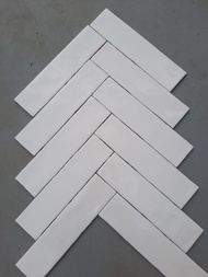Keramik Dinding Kamar Mandi - Venus Takko Vanilla Wave Glossy 5x20 Cm