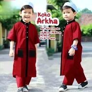 BAJU MUSLIM ANAK SETELAN KOKO ANAK LAKI LAKI PLUS PECI TERBARU 1-12 TAHUN PILIH WARNA KOKO ARKHA BAJU MUSLIM ANAK LAKI LAKI BAJU KOKO JUBAH ANAK LAKI LAKI 3 4 TAHUN BAJU MUSLIM LEBARAN ANAK LAKI LAKI TERBARU 2022